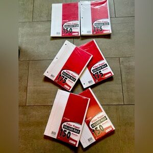 NWT 975 sheets College Rule Filler Paper for3 ring notebooks! New & unopened 🌸